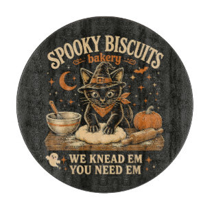 Planche À Découper Boulangerie de biscuits effrayants Black Cat Hallo