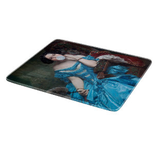 Planche À Découper Boule de gomme Diva en satin bleu