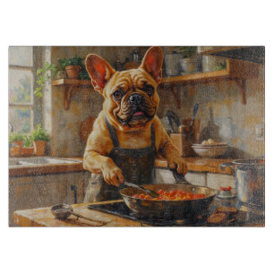 Planche À Découper Bouledogue français cuisine dans la cuisine