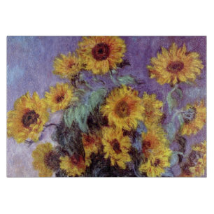 Planche À Découper Bouquet des tournesols par Claude Monet, art
