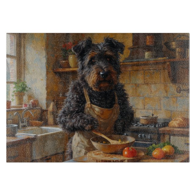 Planche À Découper Bouvier des Flandres cuisine dans la cuisine (Devant)