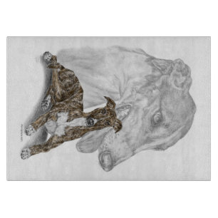 Planche À Découper Brindle Greyhound Chig Art