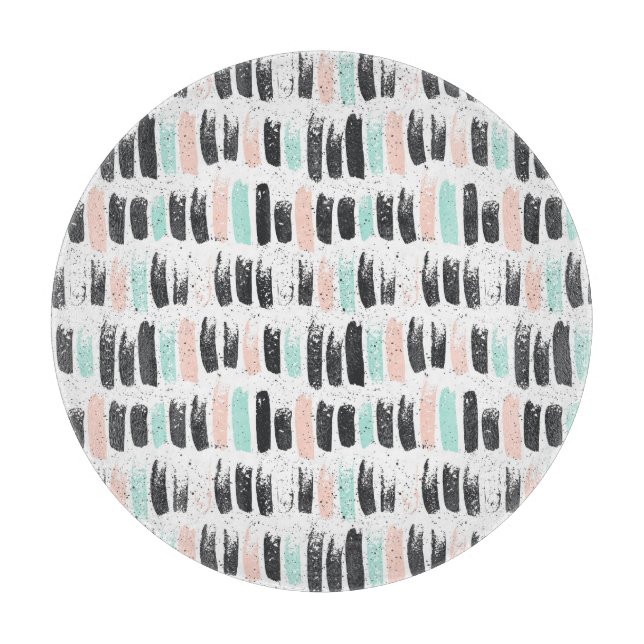 Planche À Découper Brosses et motif de courses d'encre (Devant)