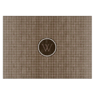 Planche À Découper Brown avec Rose Gold Houndstooth Cutboard