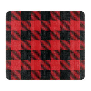 Planche À Découper Buffalo Plaid Christmas Red and Black Check