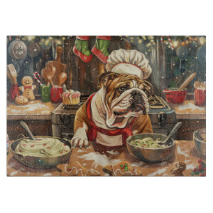 Planche À Découper Bulldog Holiday Baking : Noël festif
