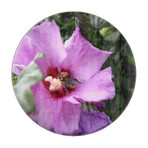 Planche À Découper Bumblebebe sur la fleur d'Hibiscus