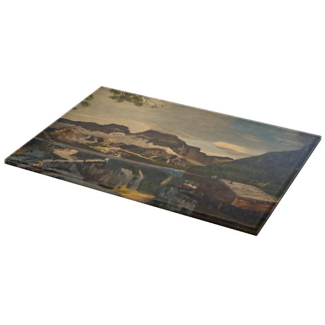Planche À Découper Cabine sur Mountain Lake, par Gary Poling (Coin)