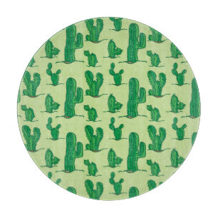 Planche À Découper Cactus dessinés à la main : motif sans soudure.