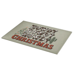 Planche À Découper Cadeau de Noël de fête de famille de Noël Howdy Ho