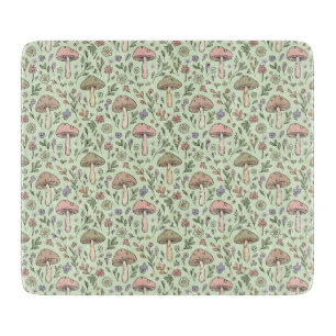 Planche À Découper Cadeau Naturel Fungi Vert Sauge Campagnard Terreux