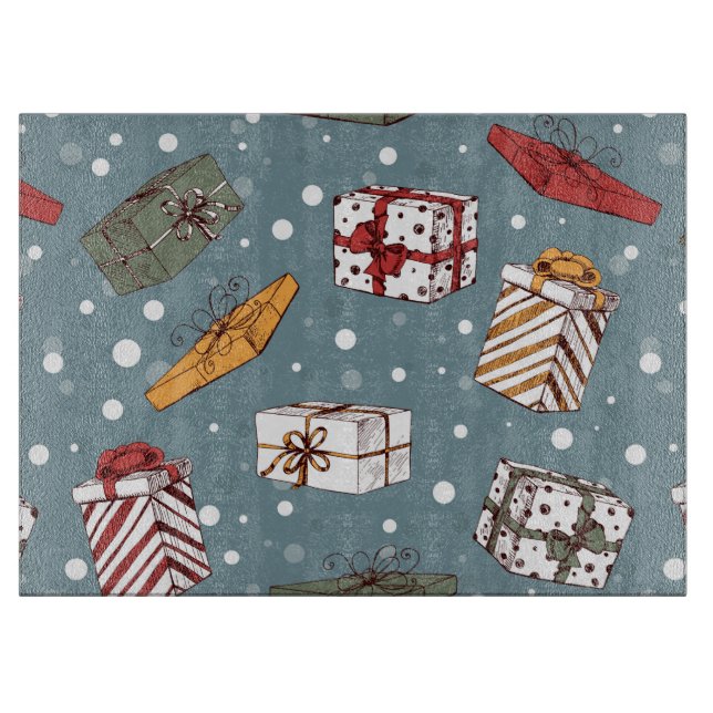 Planche À Découper Cadeaux de Noël motif (Devant)