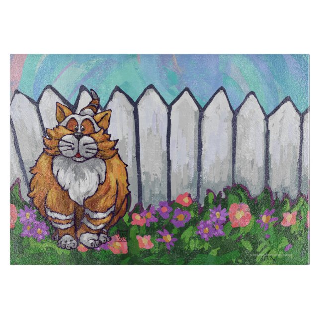 Planche À Découper Cadeaux et accessoires de chats de gingembre (Devant)