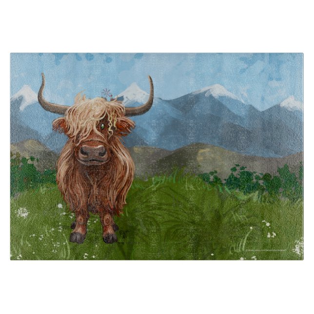 Planche À Découper Cadeaux et accessoires de vache Highland (Devant)