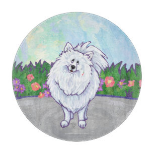 Planche À Découper Cadeaux et accessoires Poméraniens blancs