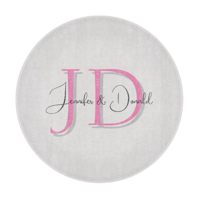 Planche À Découper Calligraphie monogramme de script classique tendan (Devant)