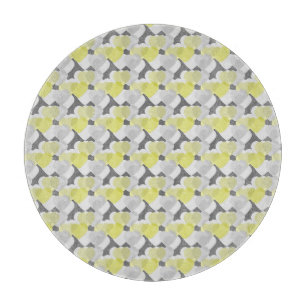 Planche À Découper Calque de cœurs de la Saint-Valentin motif jaune e