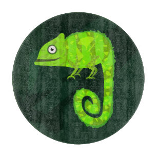 Planche À Découper Caméléon mignon vert