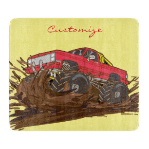 Planche À Découper Camion de boue à 4 roues Thunder_Cove