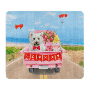 Planche À Découper Camion de la Saint-Valentin pour West Highland Whi