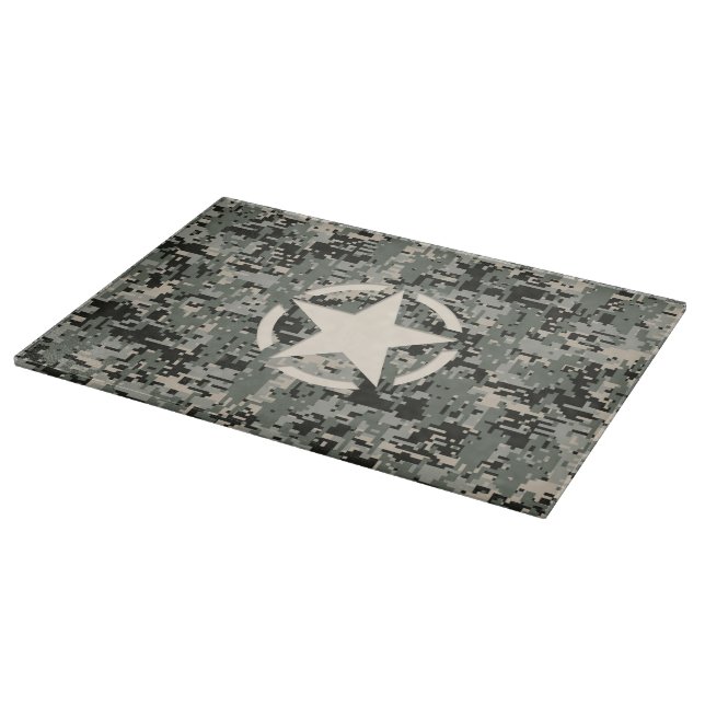Planche À Découper Camouflage numérique du symbole étoile (Coin)