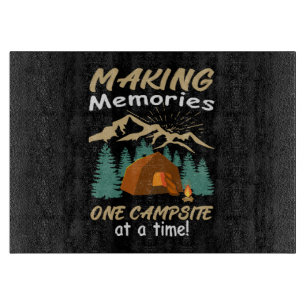 Planche À Découper CAMPING, souvenirs