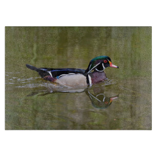 Planche À Découper Canard en bois coloré