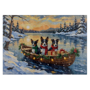 Planche À Découper Cane Corso Noël Bateau Fêtes