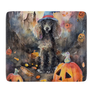 Planche À Découper Caniche D'Halloween Avec Peur Citrouille