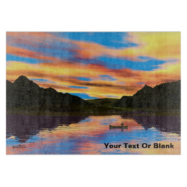 Planche À Découper Canot Sur Sunset Lake (Devant)