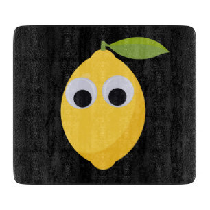 Planche À Découper Caractère de citron, fruit doux aux yeux de googne
