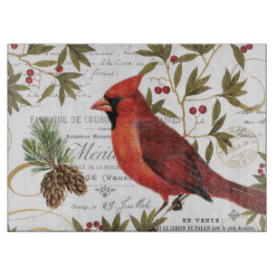 Planche À Découper Cardinal vintage moderne de région boisée