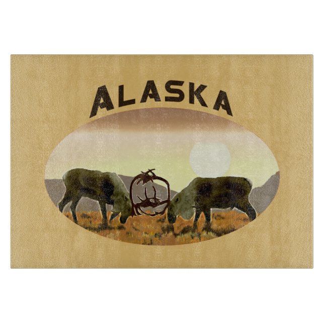 Planche À Découper Caribou Duel - Alaska (Devant)
