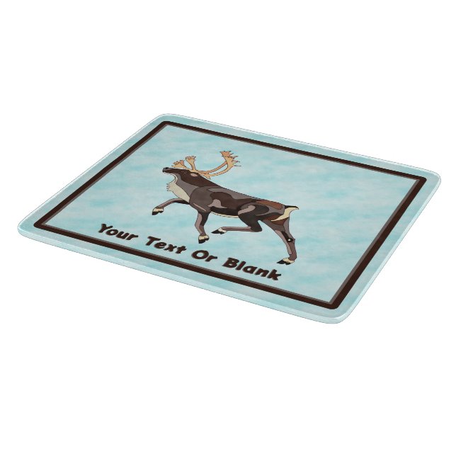 Planche À Découper Caribou/Reindeer d'art populaire (Coin)