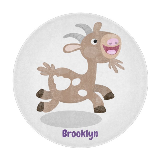 Planche À Découper Caricature de chèvre billy joyeux (Devant)