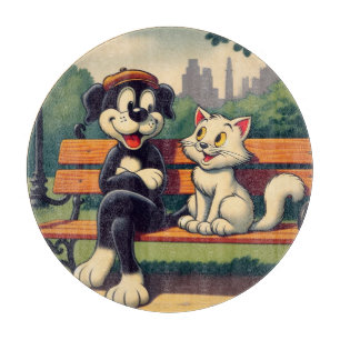 Planche À Découper Caricature vintage pour chien/chat