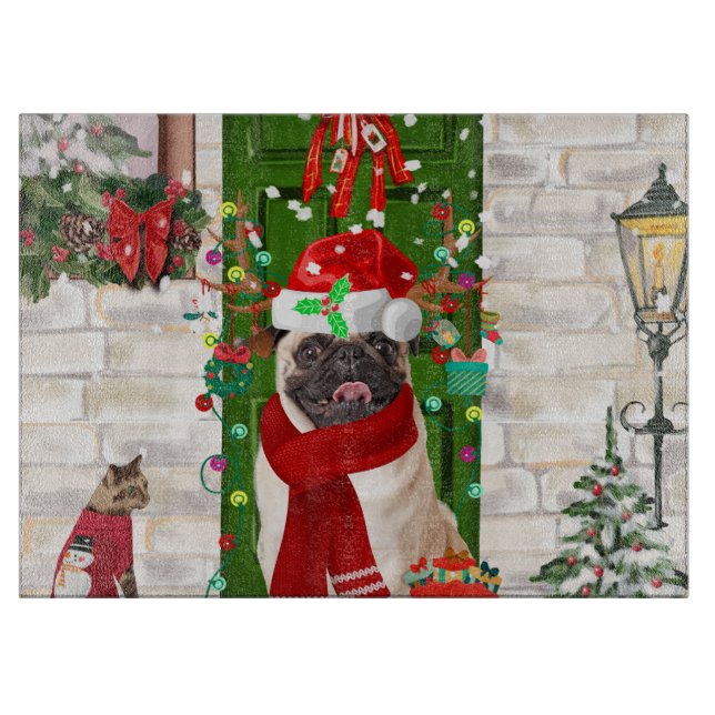Planche À Découper Carlin Chien Noël (Devant)