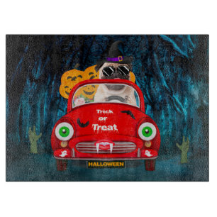 Planche À Découper Carlin Chien voiture voiture effrayant Halloween