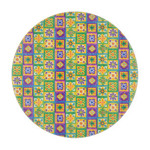 Planche À Découper Carreaux colorés