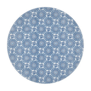 Planche À Découper Carrelage bleu en verre