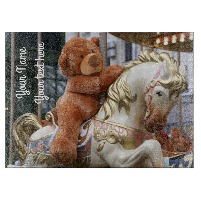 Planche À Découper Carrousel avec ours en peluche (Devant)
