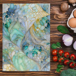 Planche À Découper Carte à découper colorée en encre Abstraite