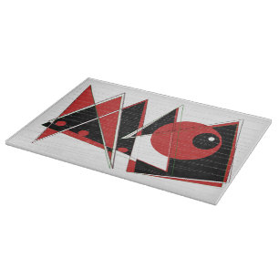 Planche À Découper Carte à découper en verre à oeil rouge