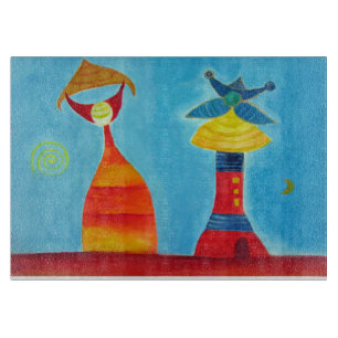 Planche À Découper Carte à découper King Queen Glass 11" x 8"