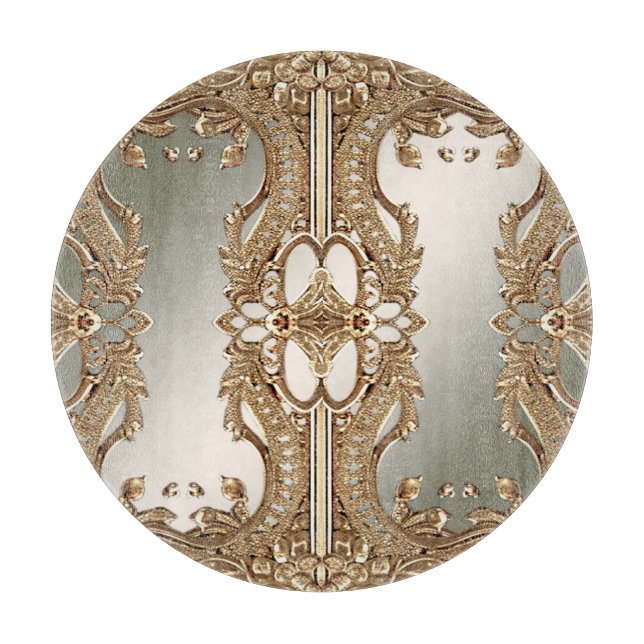 Planche À Découper Carte à découper ornée d'or (Devant)