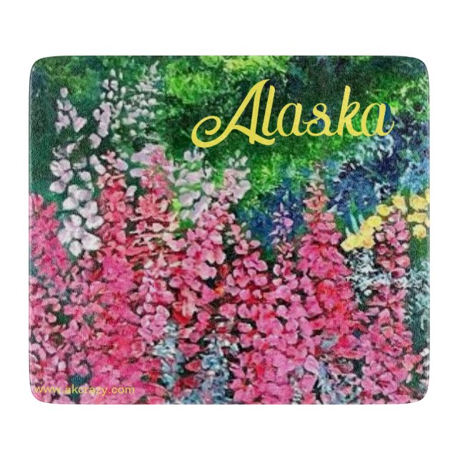 Planche À Découper Carte à découper wi_Alaska Mountains (Devant)