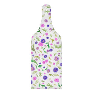 Planche À Découper Carte à fleurs aquarelle - Cadeau pour couple mari