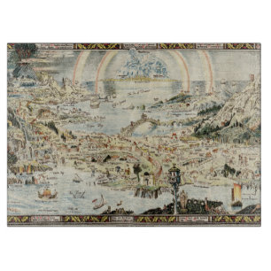 Planche À Découper Carte antique de royaume des fées par Bernard