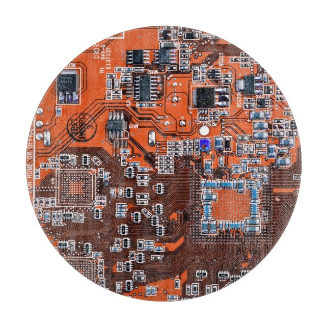 Planche À Découper Carte circuit imprimé circuit orange PCB (Devant)