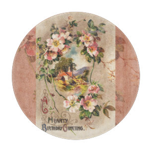 Planche À Découper Carte d'anniversaire vintage